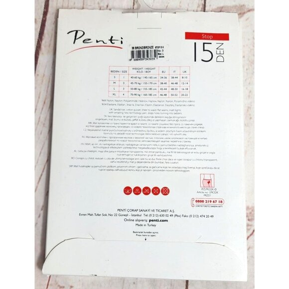 Penti 38 Bronze #3 Large Stop 15 Den Matte Tights – Sheer to Waist 3839 - Picture 8 of 11